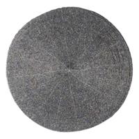 Placemat Rond - kralen - grijs - 35 cm - tafeldecoratie - onderleggers