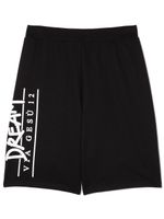 Versace Kids short de sport à logo imprimé - Noir - thumbnail