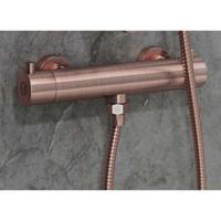 Douchekraan SaniClear Copper | Opbouw | Thermostaatkraan | 1-weg | hoh 15 cm | 2-knops | Rond | Koper