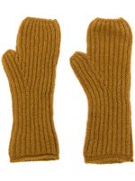 Pringle of Scotland gants nervurés Fisherman's en cachemire - Marron - thumbnail