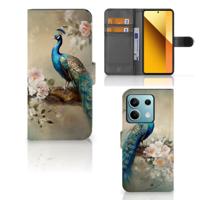 Telefoonhoesje | Met pasjeshouder | voor Xiaomi Redmi Note 13 5G Vintage Pauwen