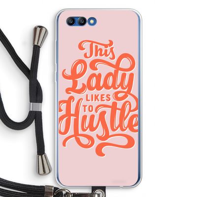 Hustle Lady: Honor 10 Transparant Hoesje met koord