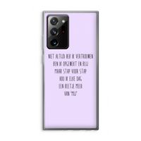 Zelfvertrouwen: Samsung Galaxy Note 20 Ultra / Note 20 Ultra 5G Transparant Hoesje