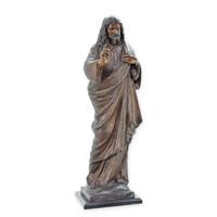 A BRONZE SCULPTURE OF JESUS A BRONZE SCULPTURE OF JESUS