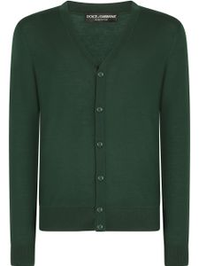 Dolce & Gabbana cardigan en cachemire à col v - Vert