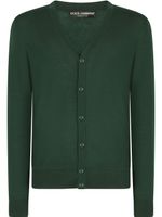 Dolce & Gabbana cardigan en cachemire à col v - Vert