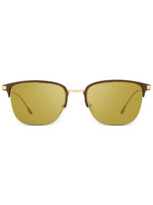 Longines lunettes de soleil Clubmaster - Marron