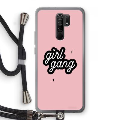 Girl Gang: Xiaomi Redmi 9 Transparant Hoesje met koord