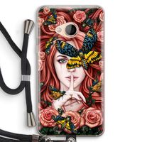 Lady Moth: HTC U Play Transparant Hoesje met koord