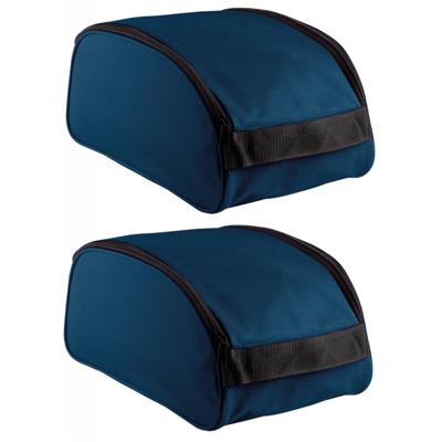 PROACT Schoenentas reizen - 2x - 9L - 35 x 19 x 16 cm - blauw - polyester - schoenen opbergen