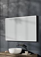 Thebalux M26 spiegel 120x75cm met verlichting en verwarming mat zwart - thumbnail