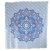 Authentiek Mandala Wandkleed Katoen Blauw (240 x 210 cm) - thumbnail