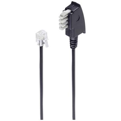 Shiverpeaks Fax Aansluitkabel [1x Telefoonstekker Duitsland (TAE-N) - 1x RJ11-stekker 6p4c] 10 m Zwart