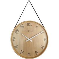 NeXtime - NeXtime - Wandklok - 40 cm - Hout - Zwart - &apos;Loop Big&apos;
