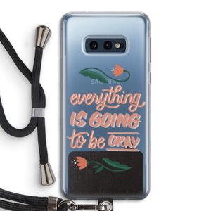 Optimistic flower girl: Samsung Galaxy S10e Transparant Hoesje met koord