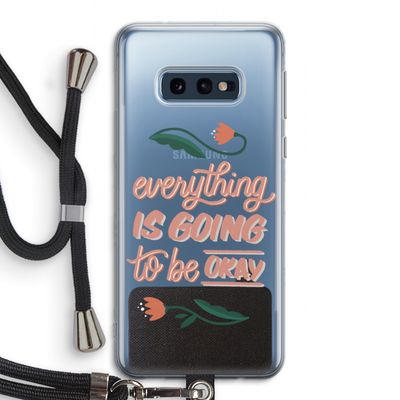 Optimistic flower girl: Samsung Galaxy S10e Transparant Hoesje met koord