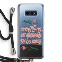 Optimistic flower girl: Samsung Galaxy S10e Transparant Hoesje met koord