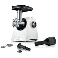 Gehaktmolen - BOSCH - MFWS420W Series 4 - Wit - 500 W - geblokkeerde motor 1900 W - 2,5 kg/min - 2 snelheden - 2 maalroosters