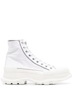 Alexander McQueen bottines à bout rond - Blanc