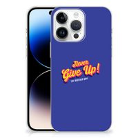 iPhone 14 Pro Max Siliconen hoesje met naam Never Give Up - thumbnail
