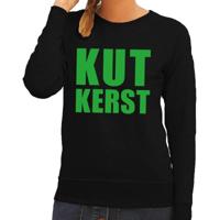 Bellatio Decorations Foute kersttrui - sweater - Kut Kerst tekst - zwart - voor dames - Kersttruien