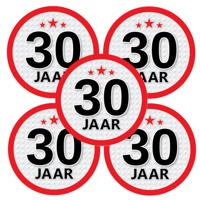 30 jaar leeftijd sticker - 10x - rond - Dia 15 cm - 30 jaar verjaardag - jubileum - leeftijd versier