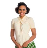 Banned Flora Jersey Top Cream-XL