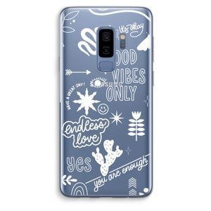 Good vibes: Samsung Galaxy S9 Plus Transparant Hoesje