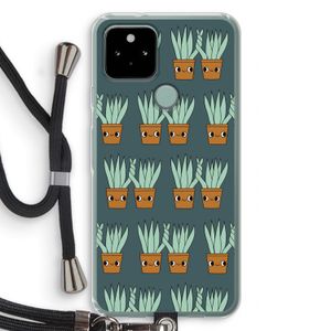 Sansevieria: Pixel 5 Transparant Hoesje met koord
