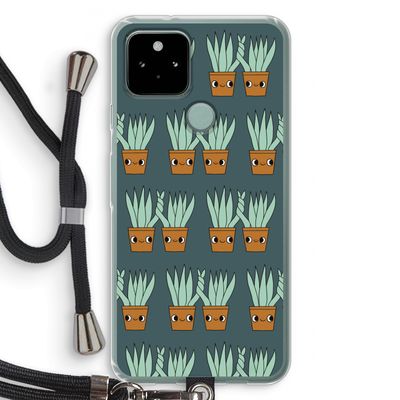 Sansevieria: Pixel 5 Transparant Hoesje met koord