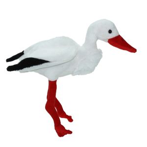 Pluche knuffel dieren Ooievaar vogel van 22 cm