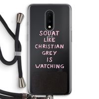 Christian Grey: OnePlus 7 Transparant Hoesje met koord