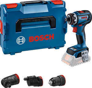 Bosch Blauw GSR 18V-90 FC Accuboormachine 18V | Zonder accu&apos;s en lader L-Boxx + GFA 18-M, GFA 18-W en GFA 18-E - 06019K6203