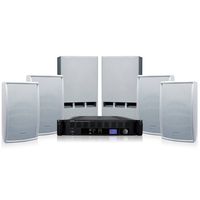 Apart PUBSET-W geluidsset met versterker, 4 luidsprekers & 2 subwoofers wit