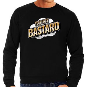 Foute You lazy Bastard sweater in 3D effect zwart voor heren 2XL  -