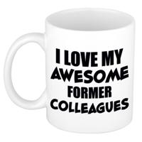 Love my awesome former colleagues - cadeau koffiemok - drinkbeker - 300 ml - afscheid