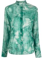 Ermanno Scervino chemise à imprimé animalier - Vert - thumbnail