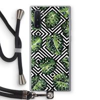 Geometrische jungle: Samsung Galaxy Note 10 Transparant Hoesje met koord