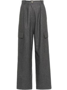 Claudie Pierlot pantalon cargo à effet feutré - Gris