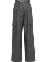 Claudie Pierlot pantalon cargo à effet feutré - Gris