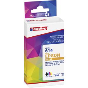 Edding Inktcartridge vervangt Epson T02W6, T02W1, T02W2, T02W3, T02W4, 502XL Compatibel Combipack Zwart, Cyaan, Magenta, Geel EDD-614 18-614-01