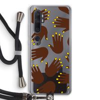 Hands dark: Xiaomi Mi Note 10 Pro Transparant Hoesje met koord