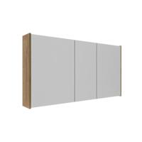 Saniclass Holz Pure Spiegelkast - 120x63x16cm - inclusief zijpanelen - Eiken natural SW1420836/SW1212818