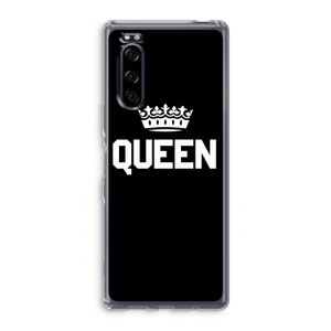 Queen zwart: Sony Xperia 5 Transparant Hoesje