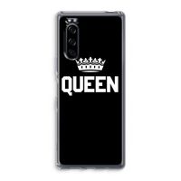Queen zwart: Sony Xperia 5 Transparant Hoesje