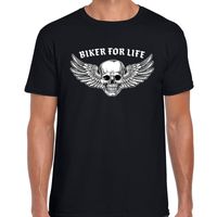 Biker for life fashion t-shirt motorrijder zwart voor heren - thumbnail