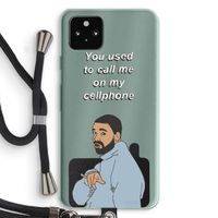 Hotline bling: Pixel 5a 5G Transparant Hoesje met koord Hotline bling: Pixel 5a 5G Transparant Hoesje met koord