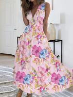 Casual Floral Dress With No