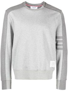 Thom Browne sweat à détail 4 bandes signature - Gris