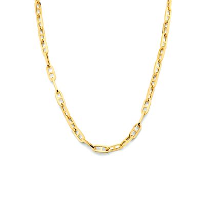 Ketting Ankerschakel Vierkante Buis geelgoud 5,8 mm 45 cm